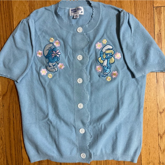 Unique Vintage Smurfs Cardigan - Picture 2 of 8